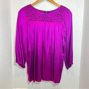 Anne Klein Women’s Silk Blouse / Top, Purple, Size Small